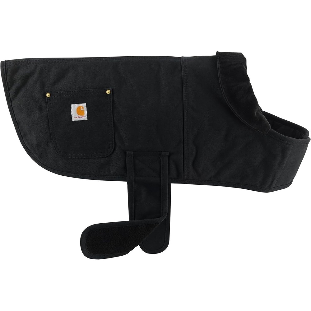 Firm Duck Insulated Dog Coat, Durable, Weather Resistant, Black, Medium